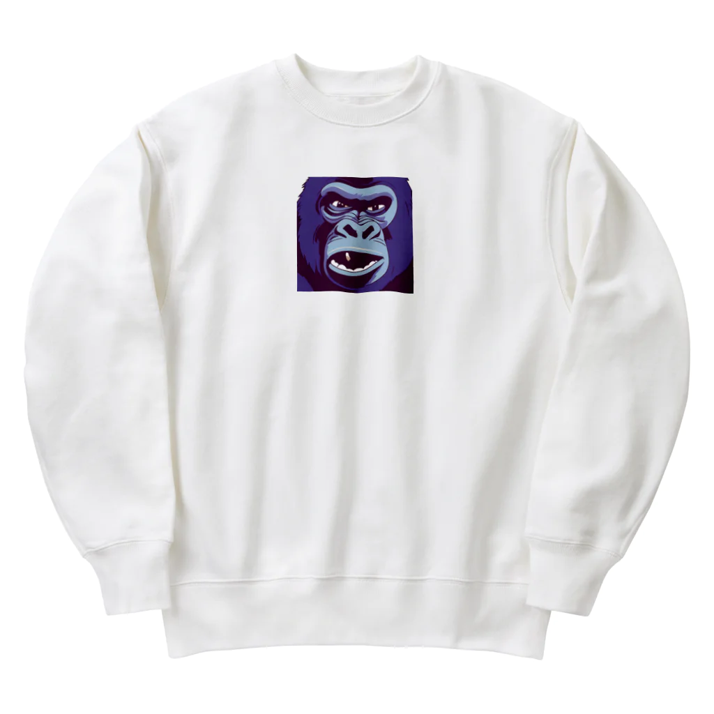 tatusiku-shopのガチギレごりら Heavyweight Crew Neck Sweatshirt