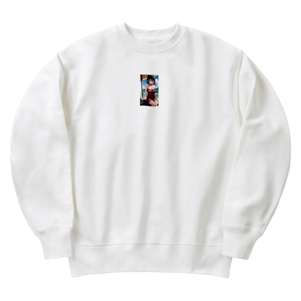 Makoto_Kawano Designのちょっぴりセクシーな女の子 Heavyweight Crew Neck Sweatshirt