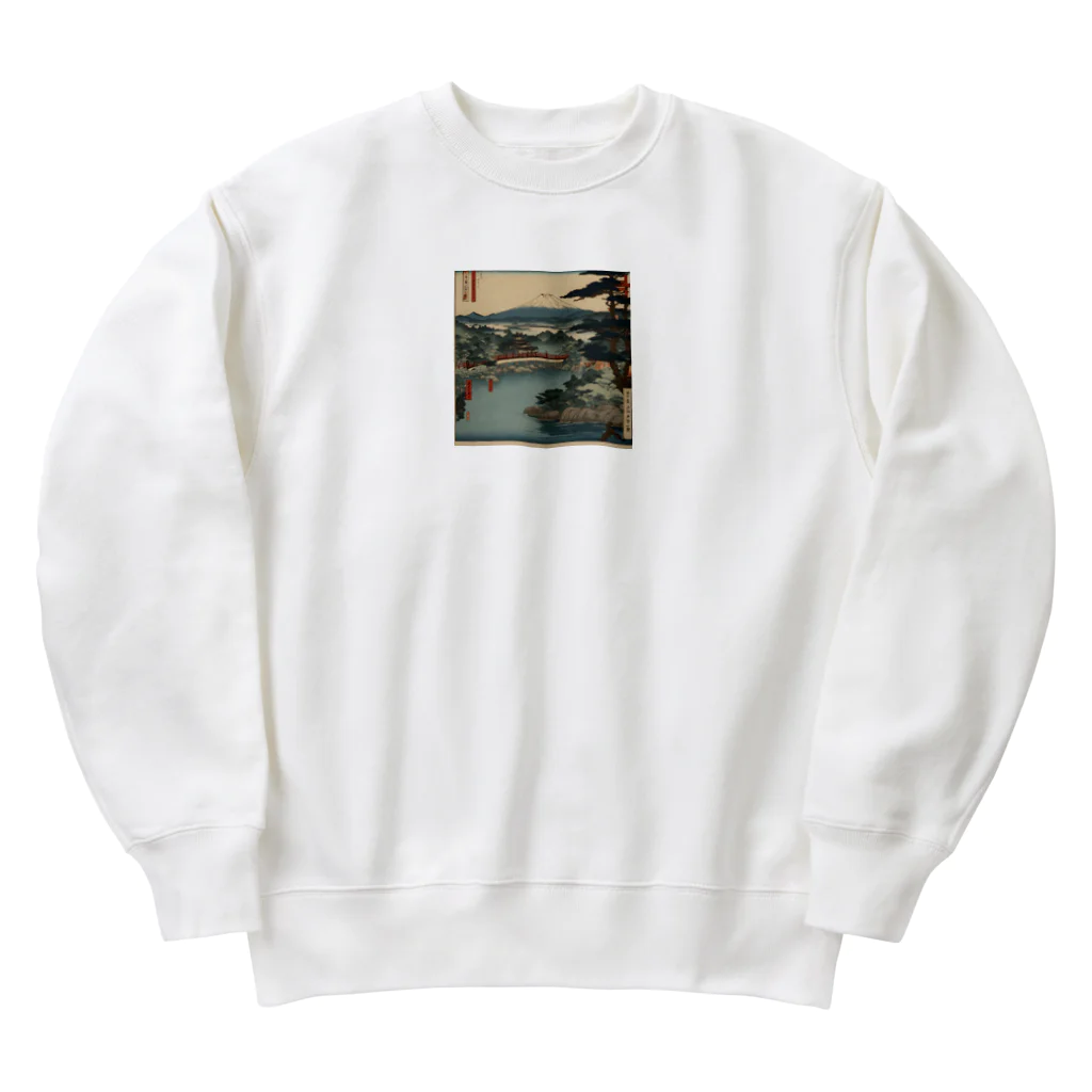 shopエムの富士山の浮世絵風グッズ Heavyweight Crew Neck Sweatshirt