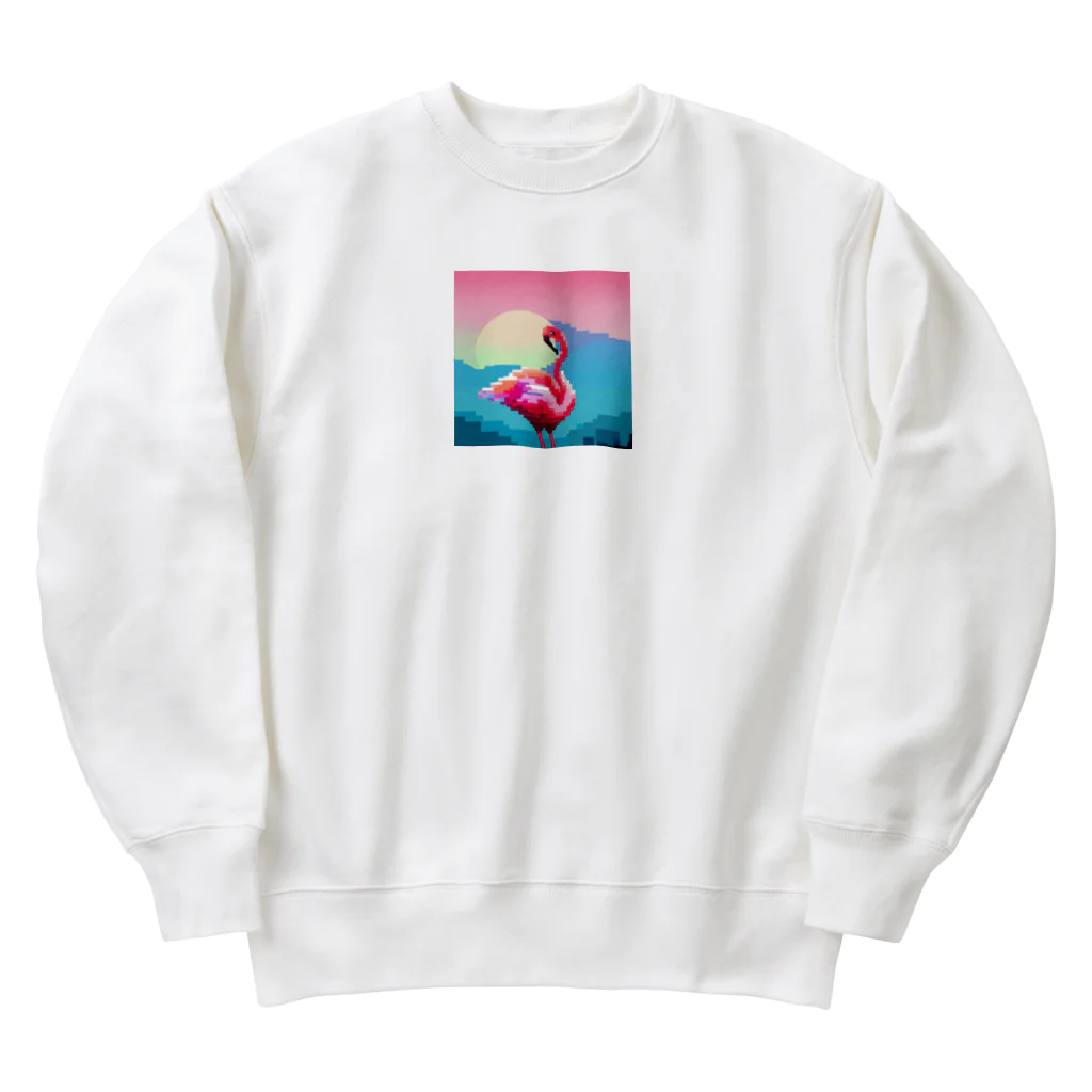 フリーダムの夕暮れに舞うピンクの優雅 Heavyweight Crew Neck Sweatshirt