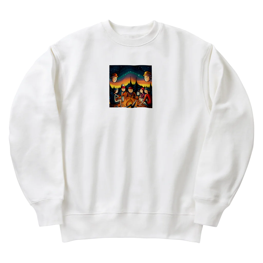 mudouの焚火を囲んで和む Heavyweight Crew Neck Sweatshirt