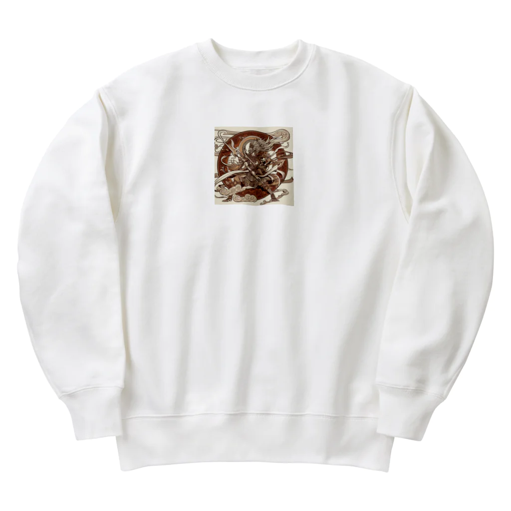 Delfinaイラストの風神様 Heavyweight Crew Neck Sweatshirt