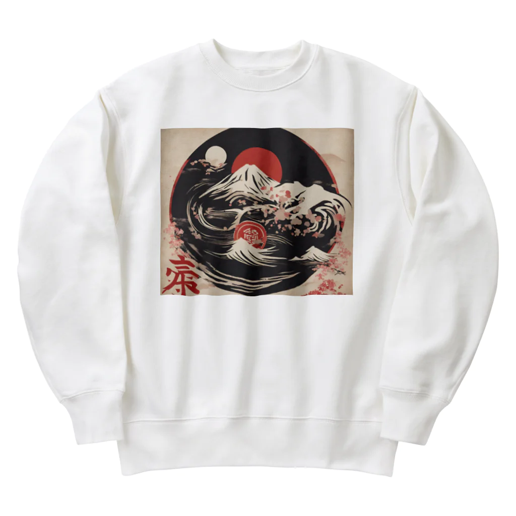 那須モバイル店の荒々しい風景 Heavyweight Crew Neck Sweatshirt