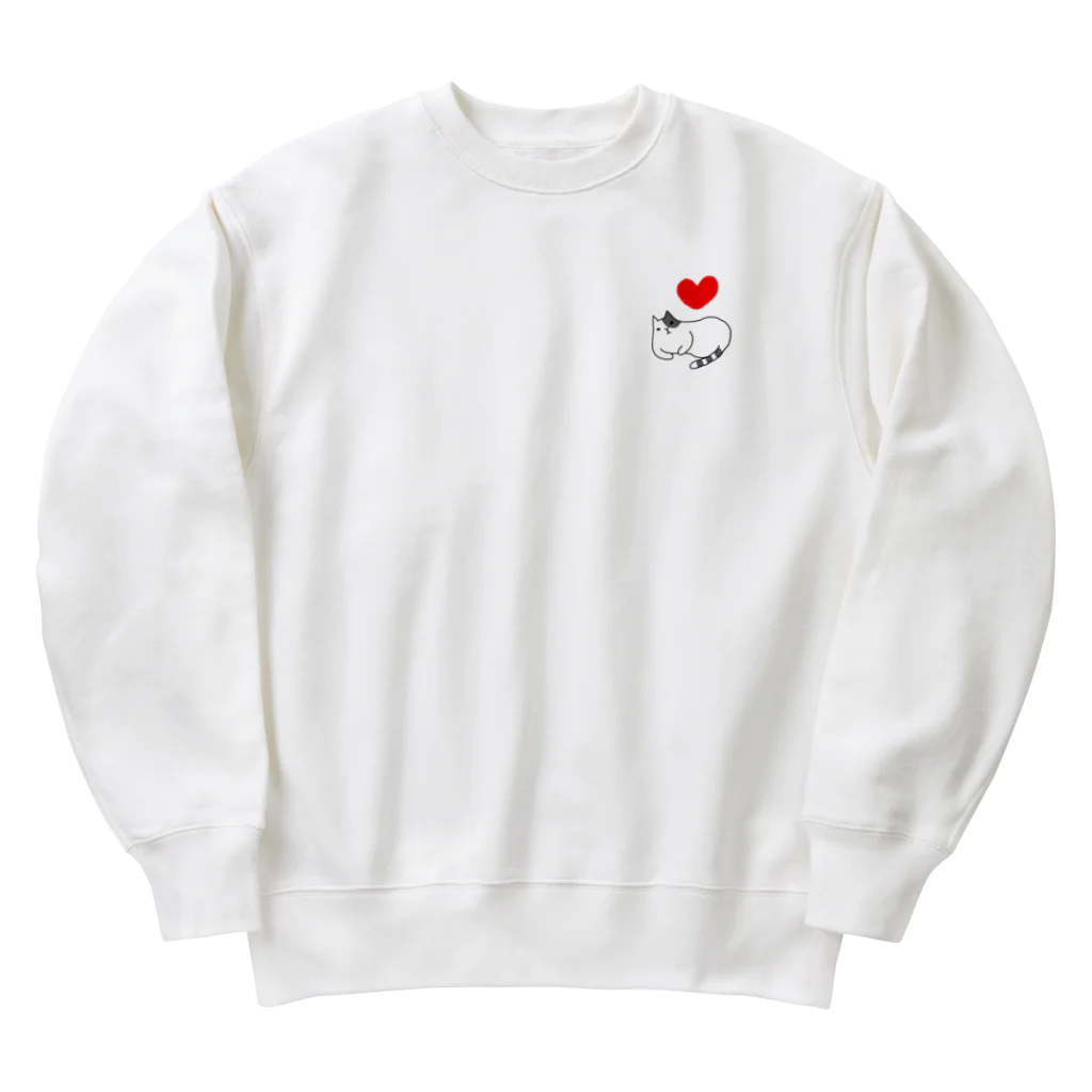 ３２１６のl  love ねこ Heavyweight Crew Neck Sweatshirt