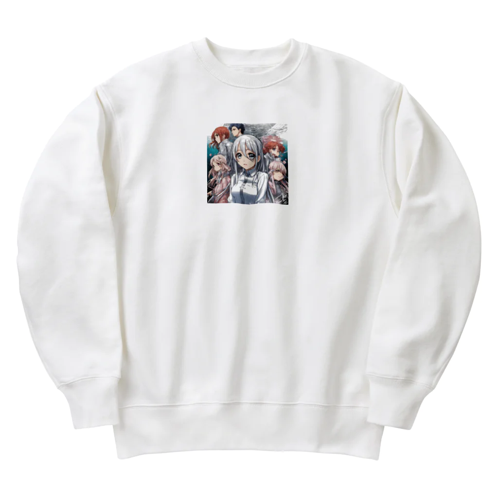 もふもふの美少女リーダーグッズ Heavyweight Crew Neck Sweatshirt