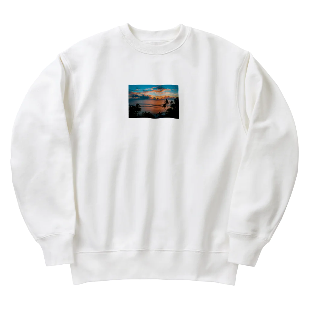 KSK SHOPの海と夕陽のコントラスト Heavyweight Crew Neck Sweatshirt