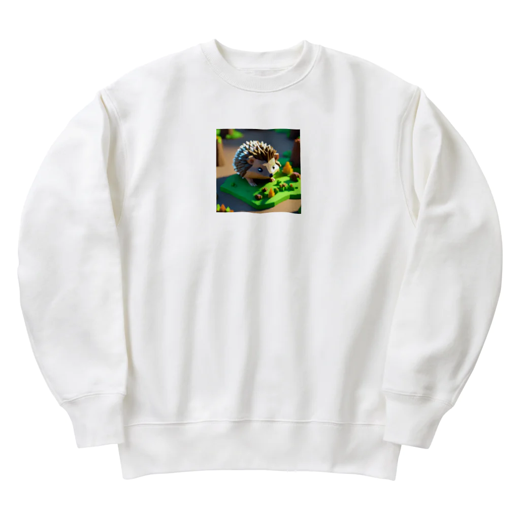 himatoroのマイクラ的なハリネズミ Heavyweight Crew Neck Sweatshirt