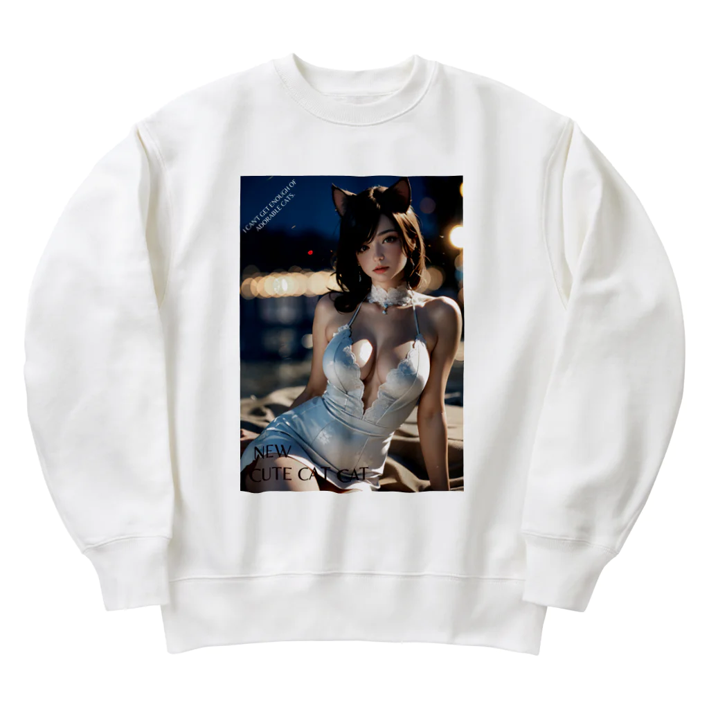 かわいいzakkaのCUTE猫耳天使シリーズ１４ Heavyweight Crew Neck Sweatshirt