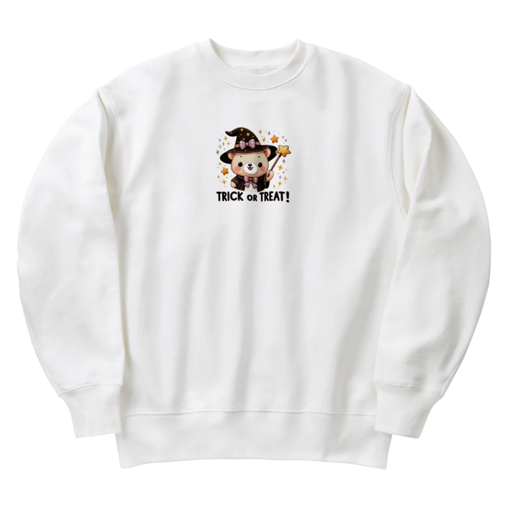 yusaki55maikingのハロウィンのクマウィン Heavyweight Crew Neck Sweatshirt