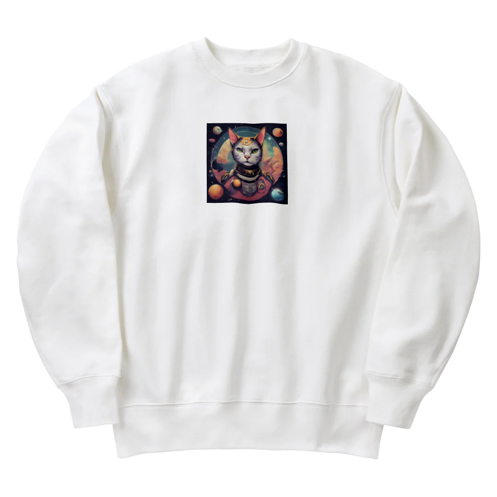 猫雑貨屋　ねこまろのにゃんこ宇宙の彼方へ Heavyweight Crew Neck Sweatshirt