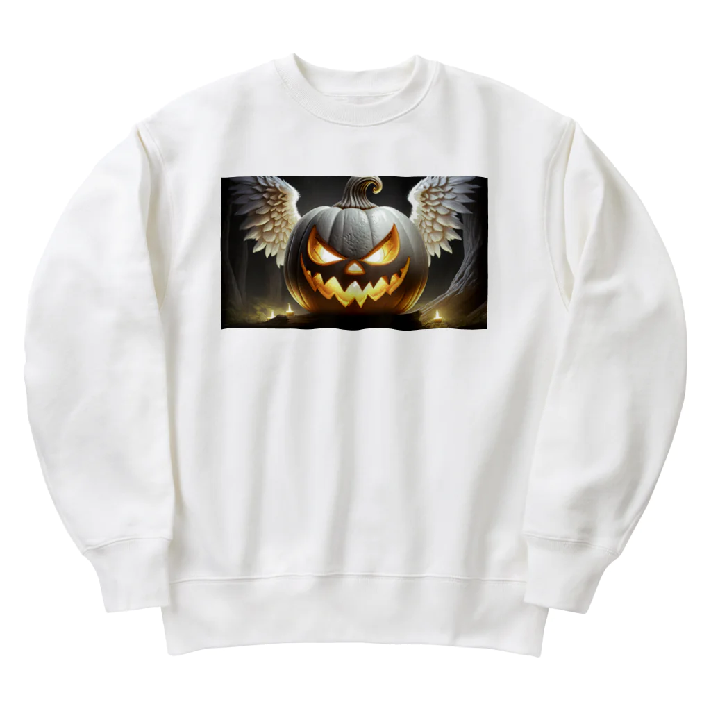 Shihiroの白いジャックオーランタン Heavyweight Crew Neck Sweatshirt