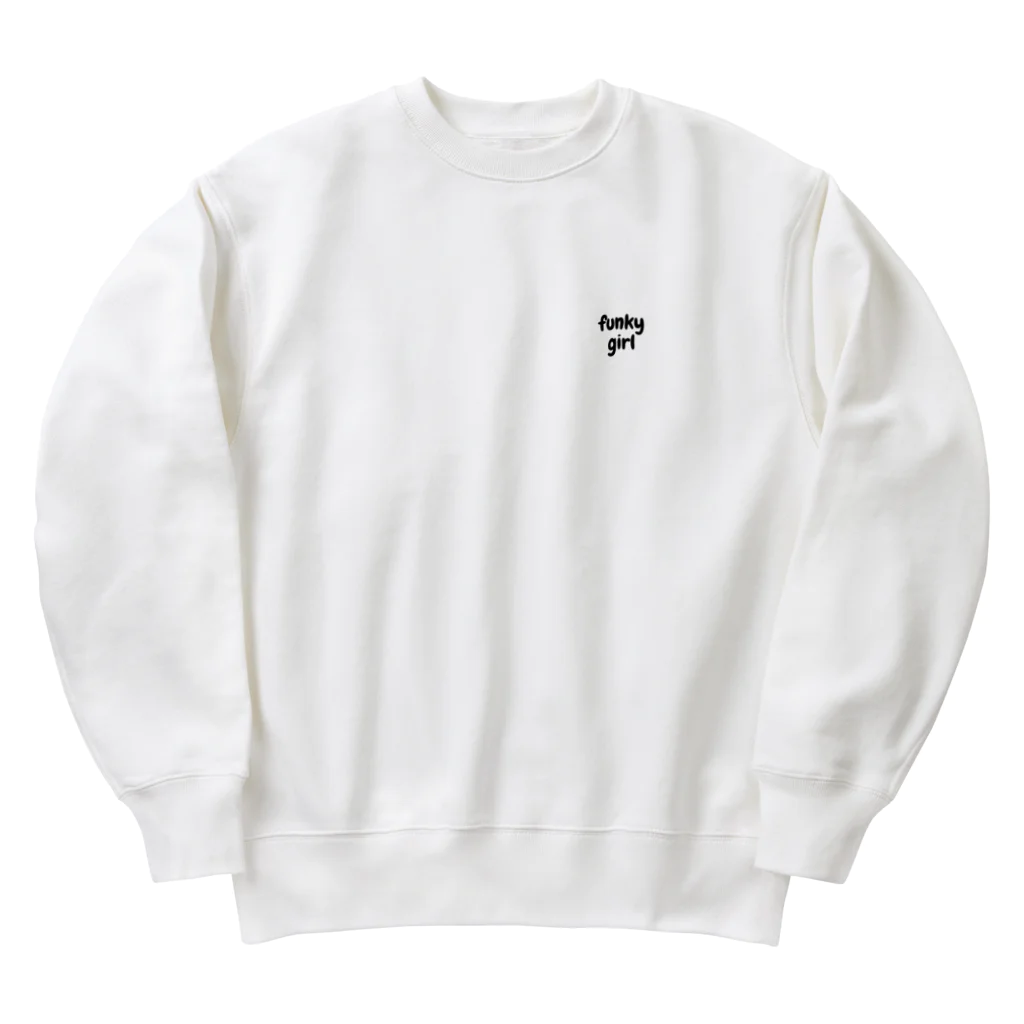 namonakyのファンキーガールシリーズ（ブラック） Heavyweight Crew Neck Sweatshirt