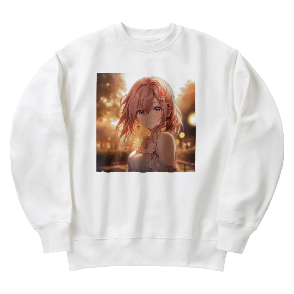 ぶーたんの夕方の公園で Heavyweight Crew Neck Sweatshirt