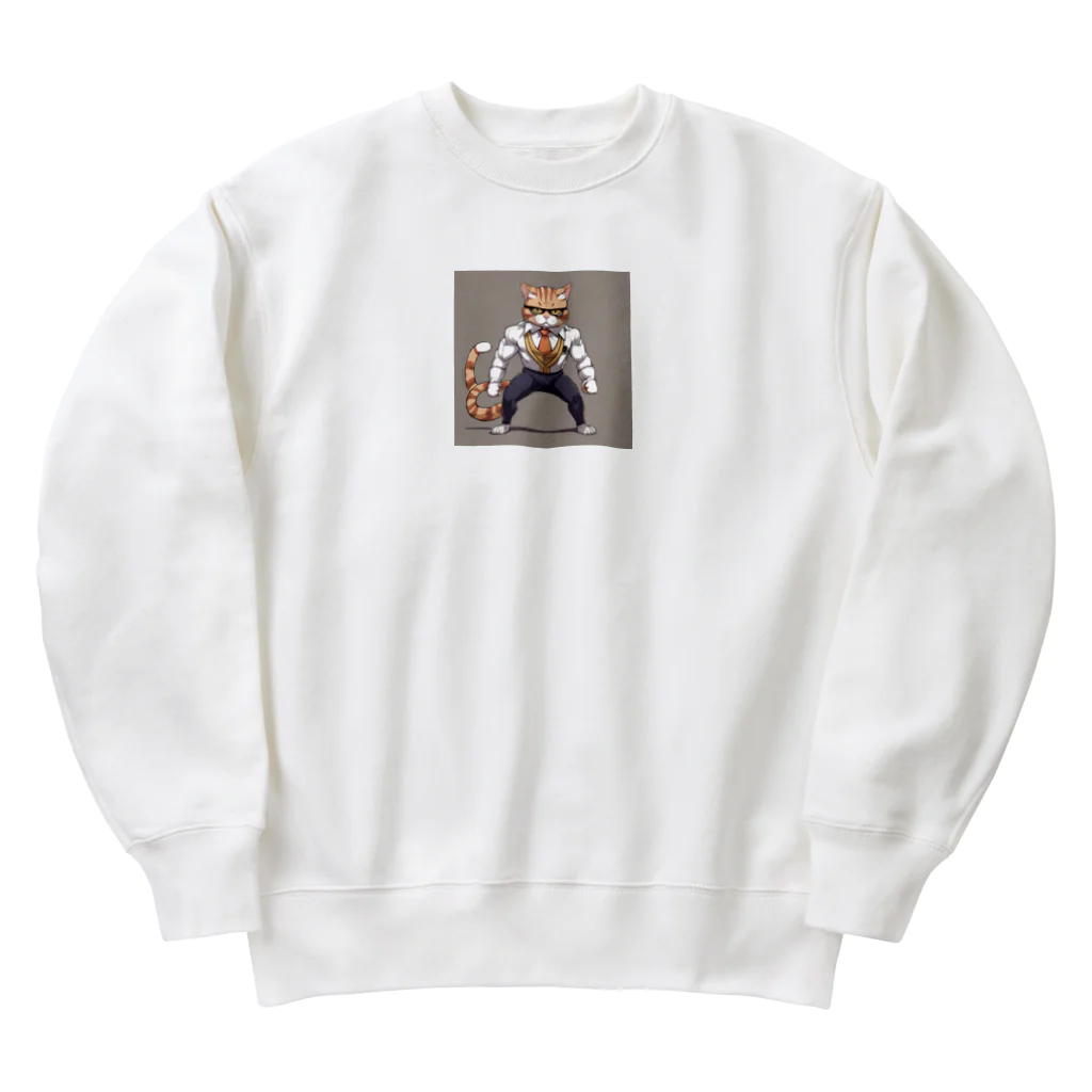 Innovat-Leapのネコサラリーマン Heavyweight Crew Neck Sweatshirt