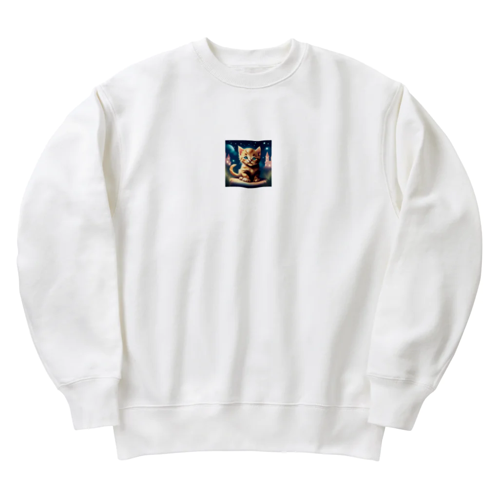 hiropon0712の可愛い子猫 Heavyweight Crew Neck Sweatshirt