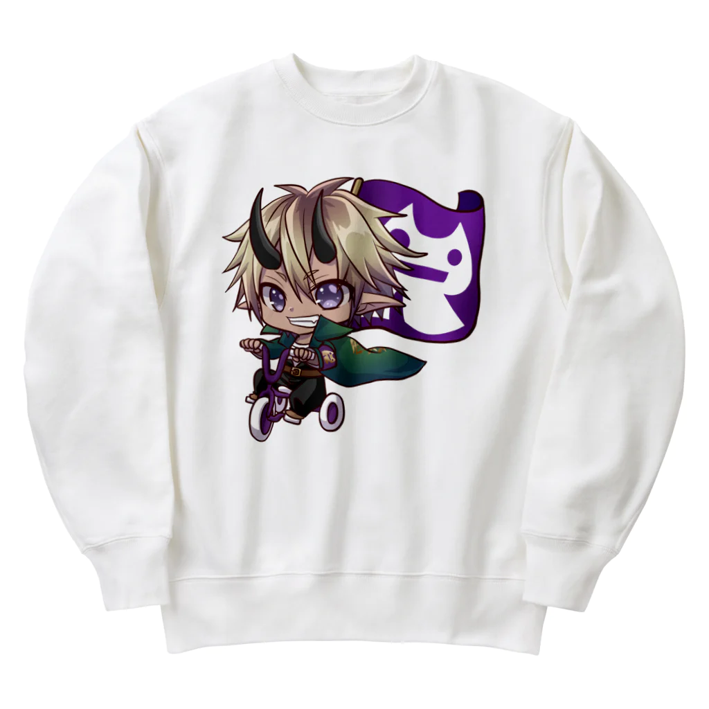 ロキのロキロキ団三輪車アバ雷炎ちゃん Heavyweight Crew Neck Sweatshirt