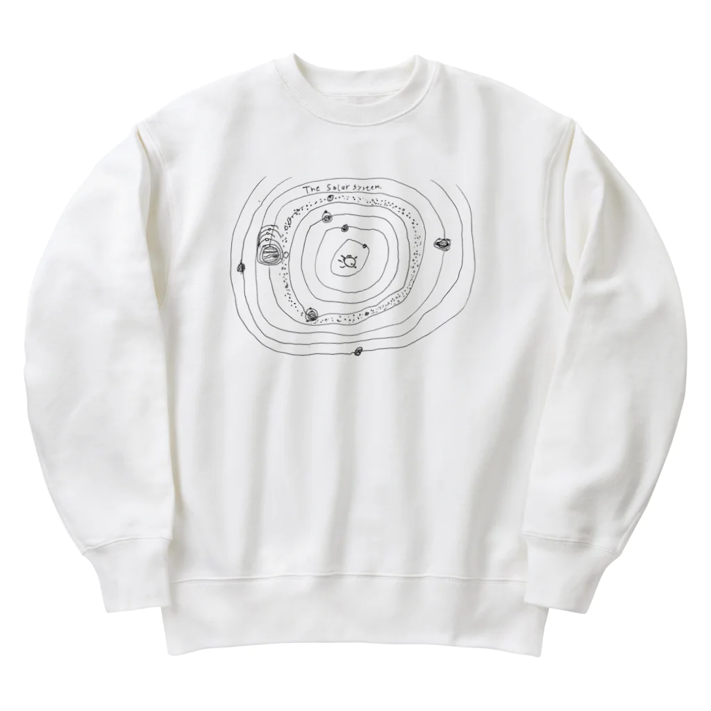 小学生イラストレーターによるグッズやさん「コチャメデ」のThe Solor System Heavyweight Crew Neck Sweatshirt