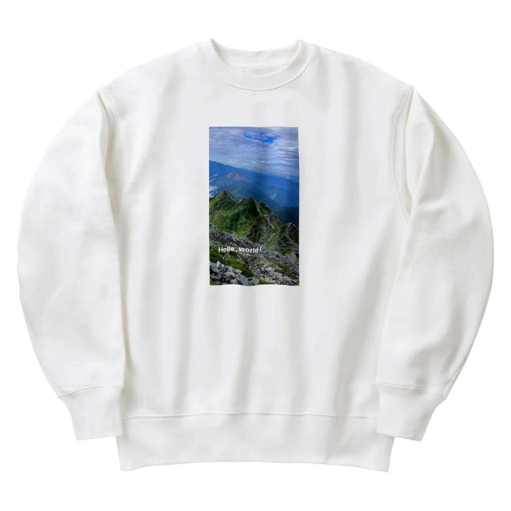 horror_nou13の西穂高岳からの眺め Heavyweight Crew Neck Sweatshirt