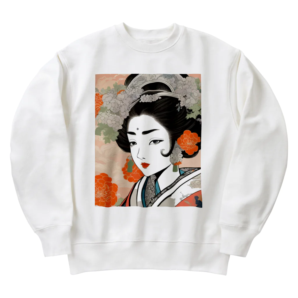 wawomotsuのJapanese Courtesan Bloom Tee ”Geisha” ヘビーウェイトスウェット