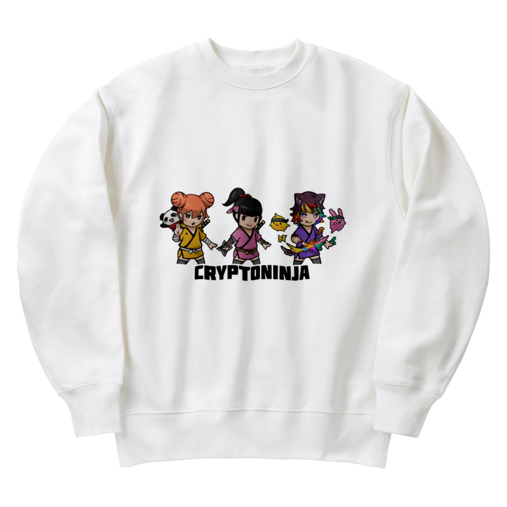 みたらし団子のふたたまちゃんのクリプトニンジャ Heavyweight Crew Neck Sweatshirt