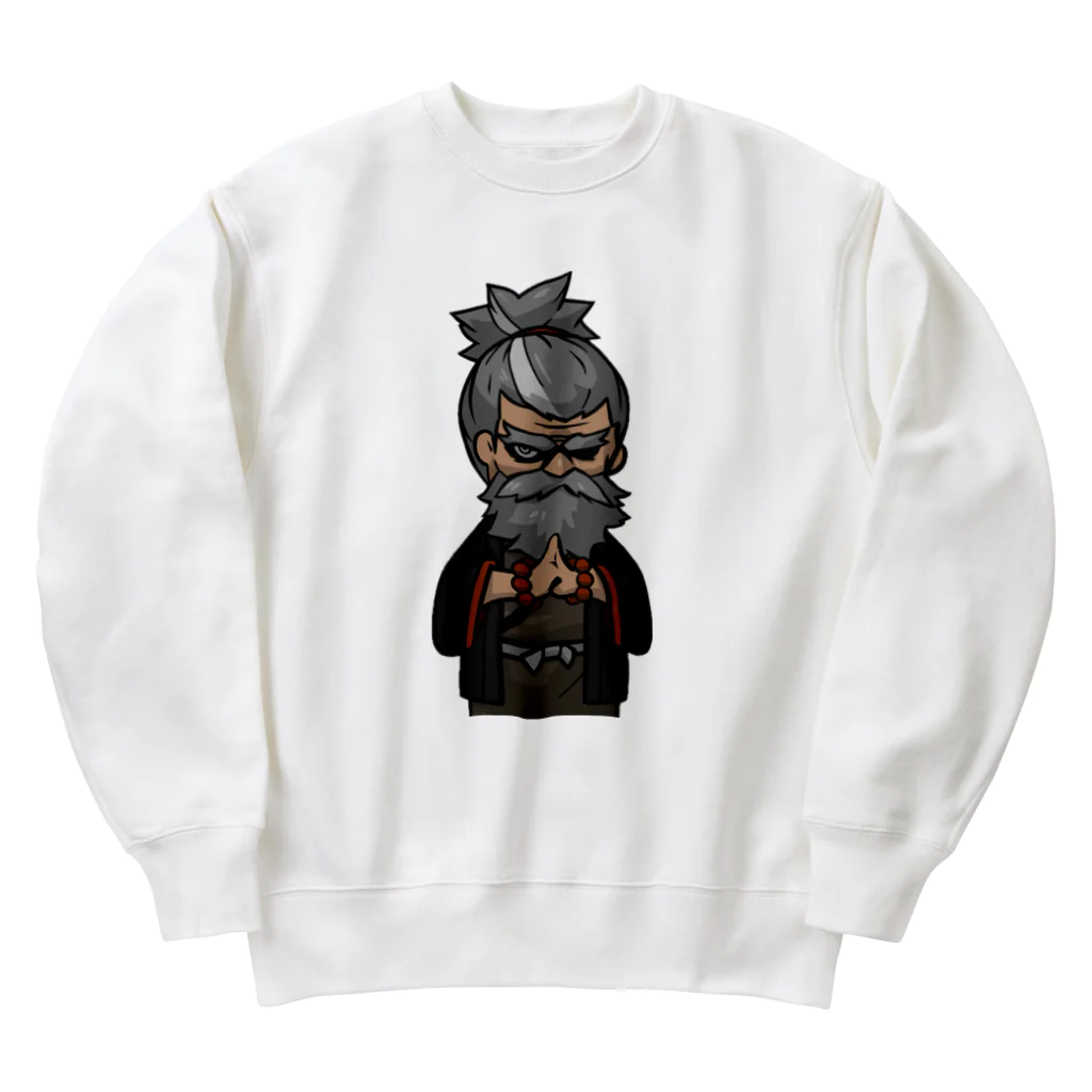 みたらし団子のふたたまちゃんの岩爺（がんじい） Heavyweight Crew Neck Sweatshirt