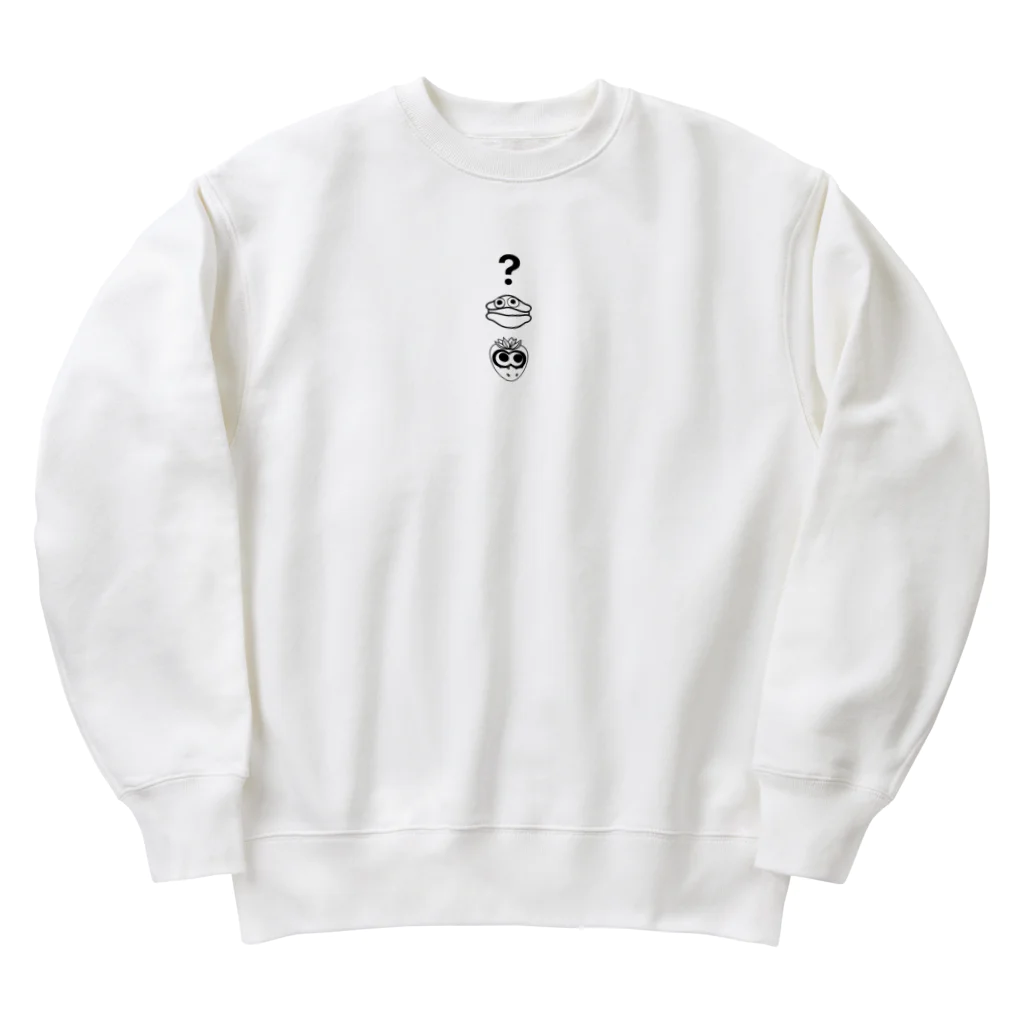 子育て応援隊ぱれっと！shopのフルーツくんと、どらやきくん Heavyweight Crew Neck Sweatshirt