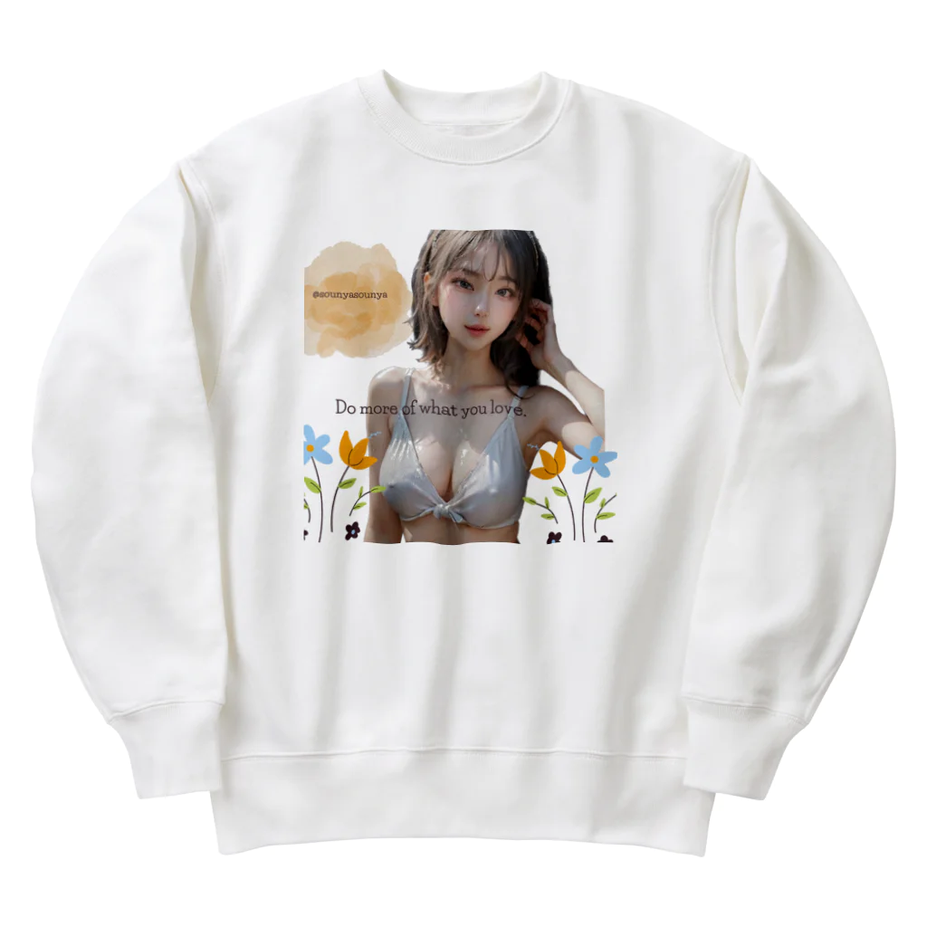 sounya sounyaの美女 図鑑（はあっ） Heavyweight Crew Neck Sweatshirt