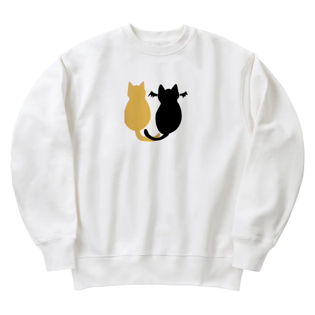 てきとうの寄り添う猫 Heavyweight Crew Neck Sweatshirt