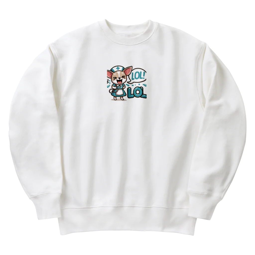 nomad4491の看護師チワワ９ Heavyweight Crew Neck Sweatshirt