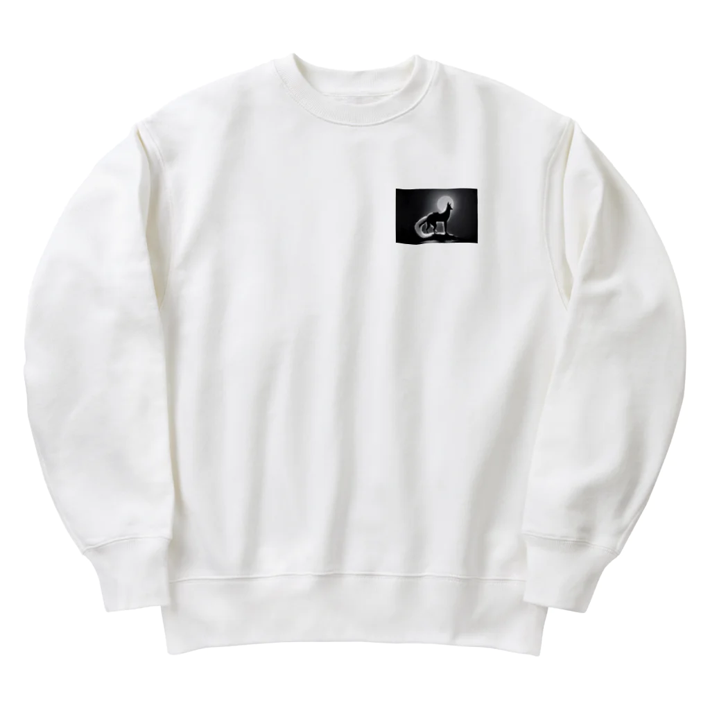 ZZRR12のかっこいい白狐 Heavyweight Crew Neck Sweatshirt