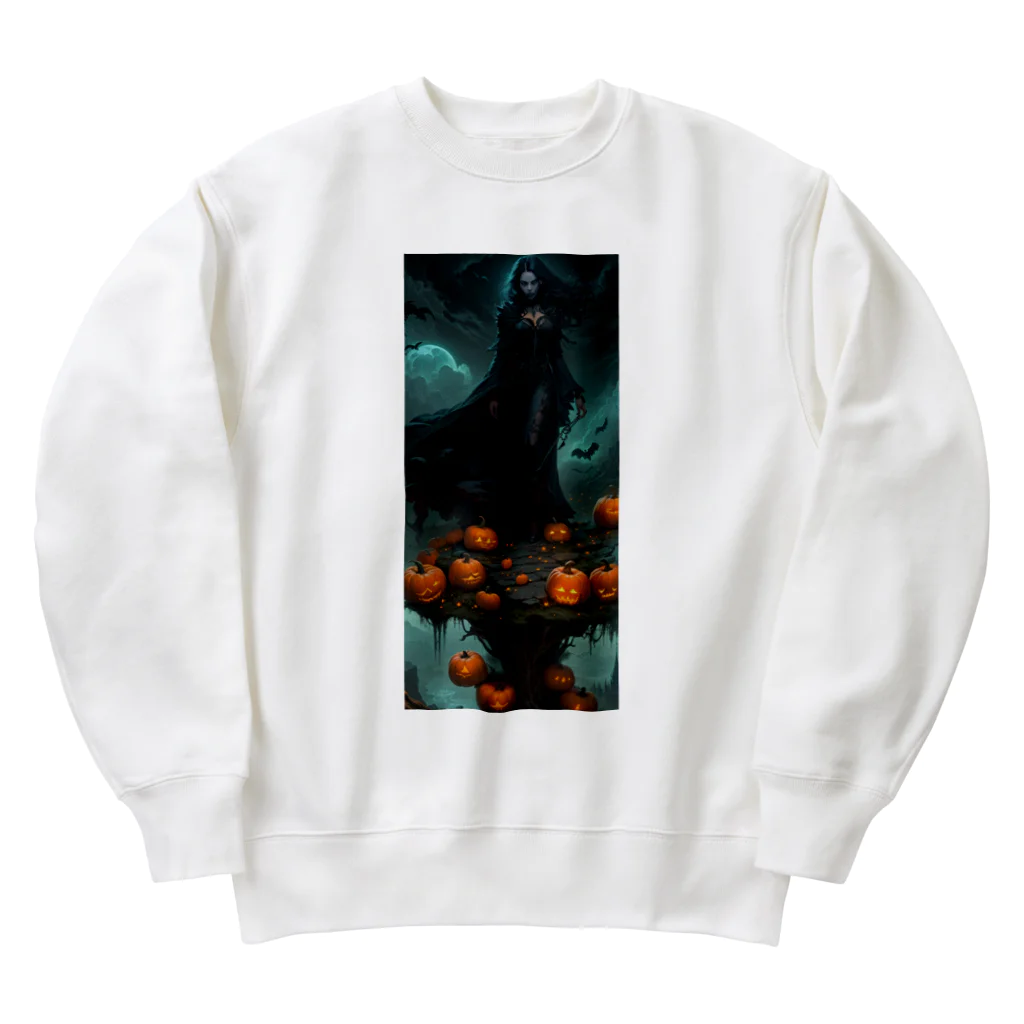 ワンダーワールド・ワンストップのハローウィーン、黒服を着たミステリアスな女性③ Heavyweight Crew Neck Sweatshirt