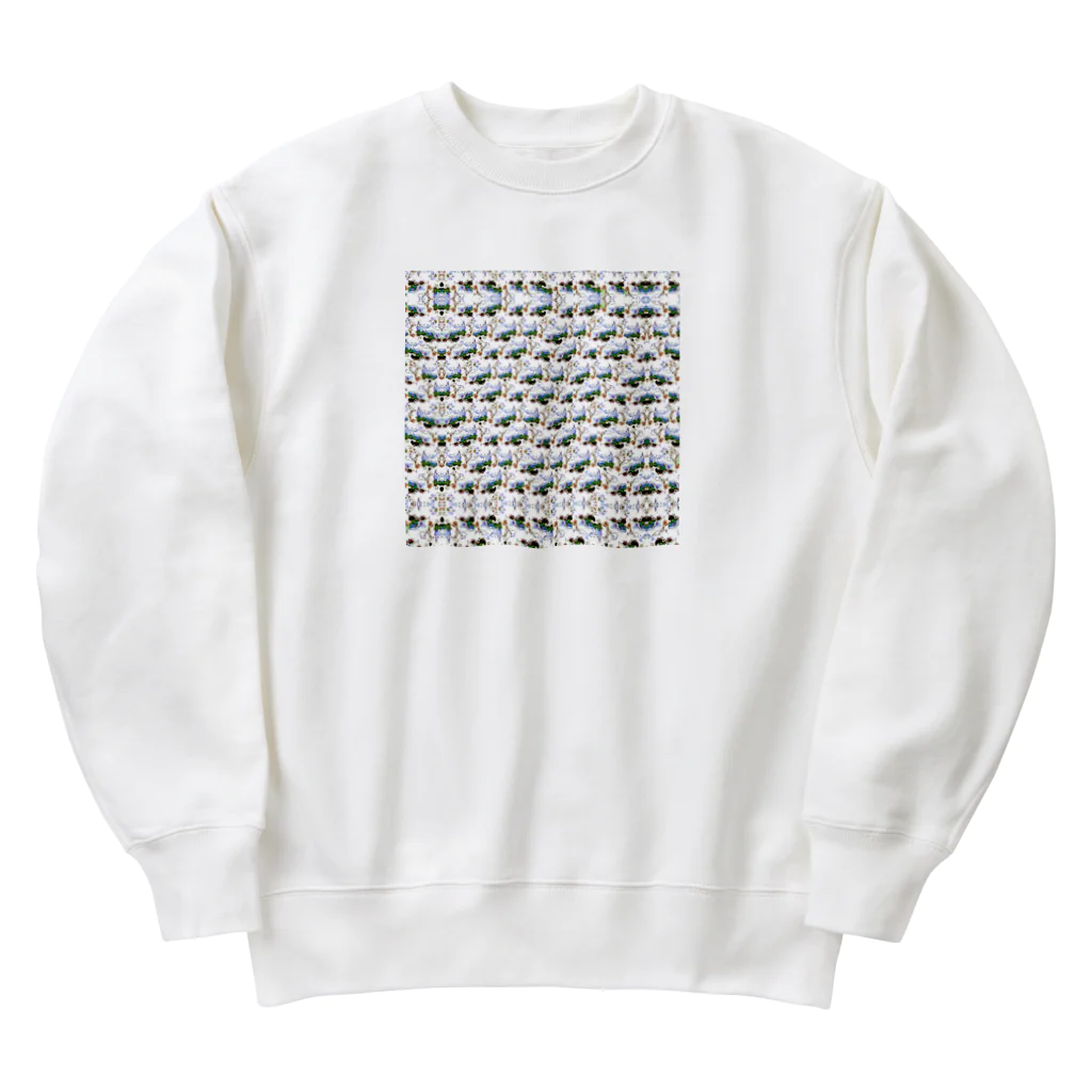 🍩tarojiro(たろじろ) shop🍩のプール仕舞い模様 Heavyweight Crew Neck Sweatshirt