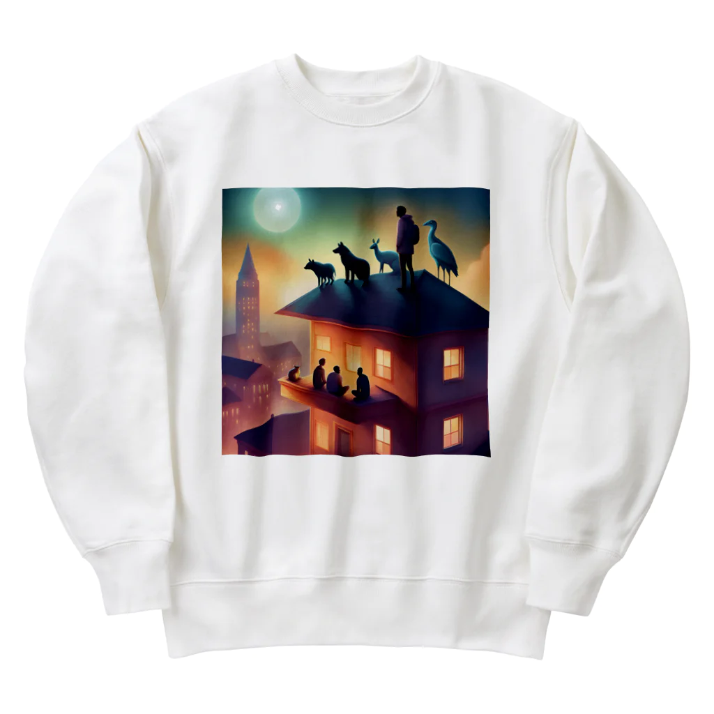 animalsの都会で共存する野生生物 Heavyweight Crew Neck Sweatshirt