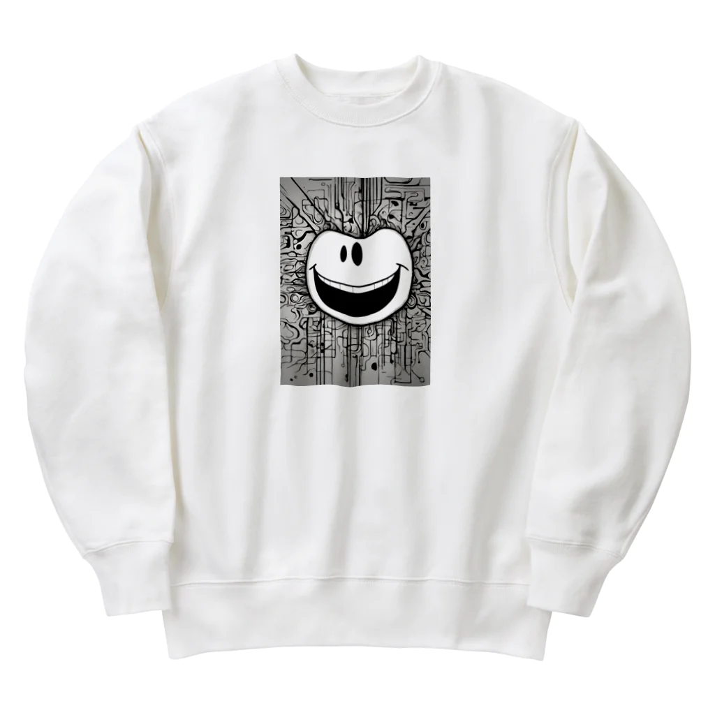 キャプテンの今日も元気にスマイルくん Heavyweight Crew Neck Sweatshirt