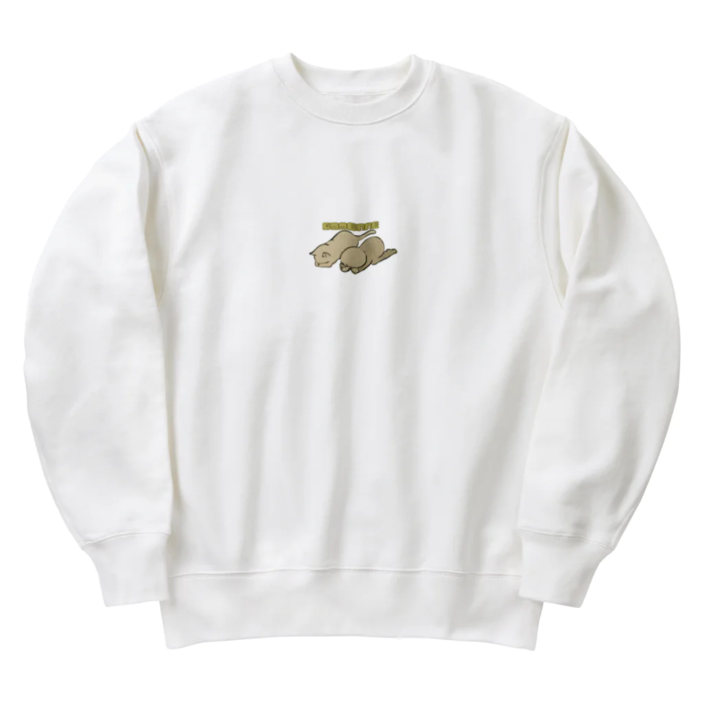 mamitarouの赤ちゃんといっしょ　ねこ　ごめん寝 Heavyweight Crew Neck Sweatshirt