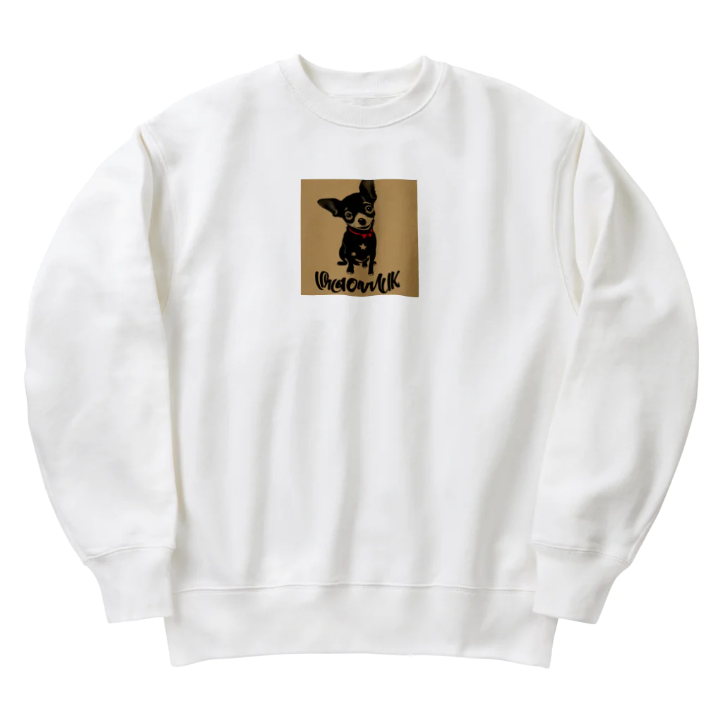 チワワ愛好家ショップのシンプルスタイルのチワワ Heavyweight Crew Neck Sweatshirt