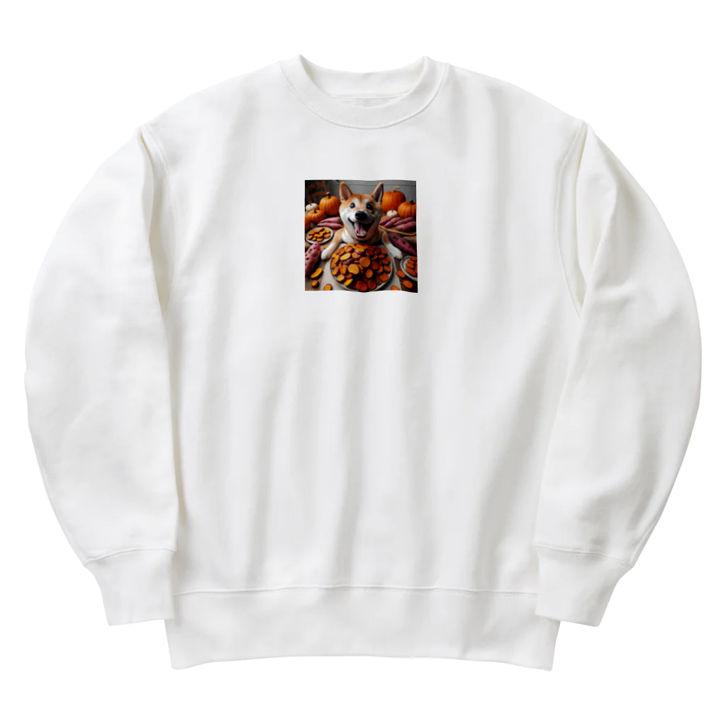 0416artの焼き芋美味しいわん！ Heavyweight Crew Neck Sweatshirt