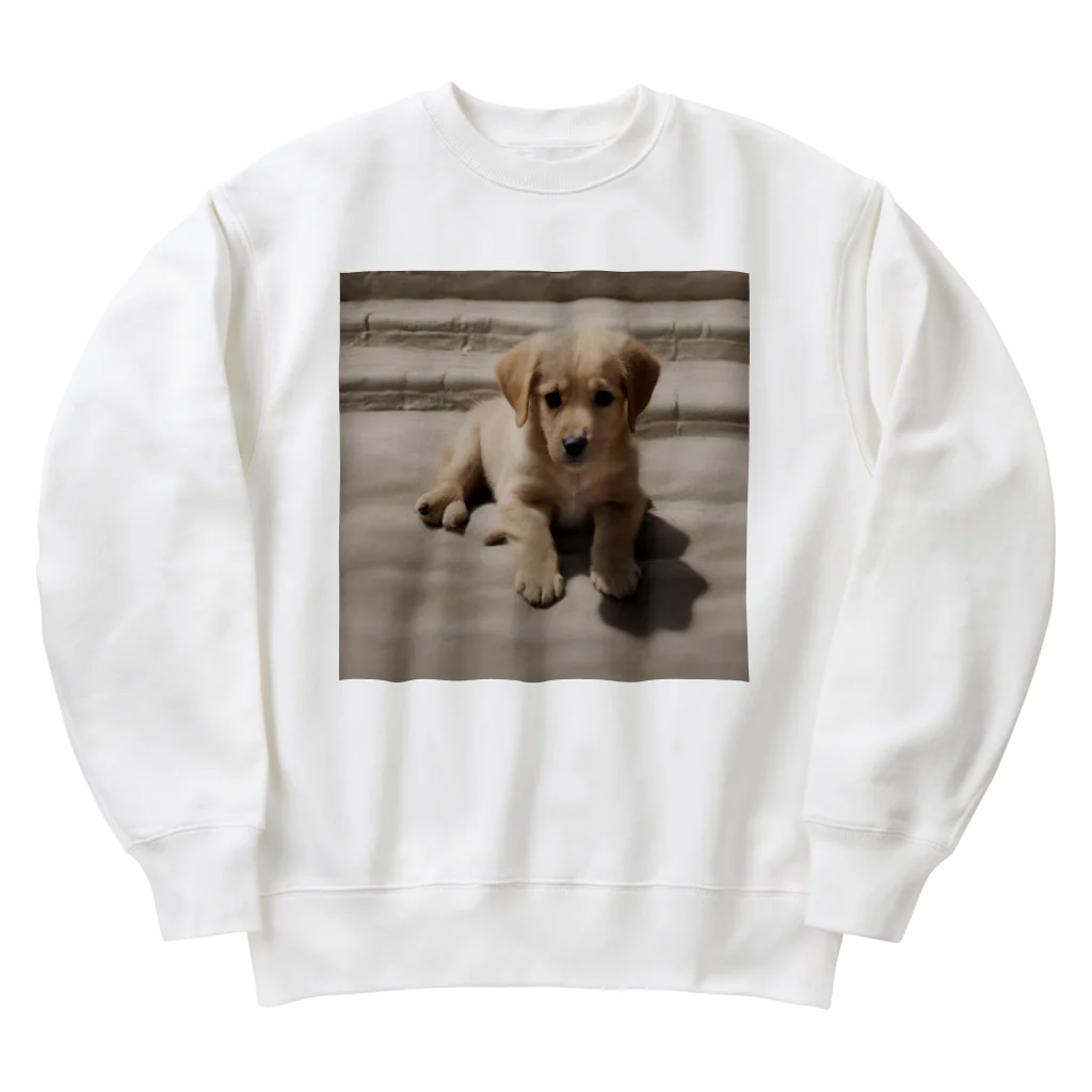 那須野グッズのかわいい仔犬のグッズ Heavyweight Crew Neck Sweatshirt