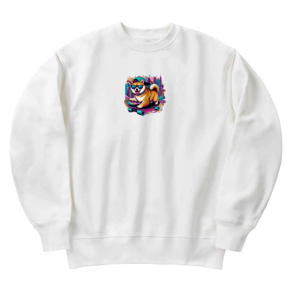 TokyoKimchiの柴犬ウニのスケボー Heavyweight Crew Neck Sweatshirt