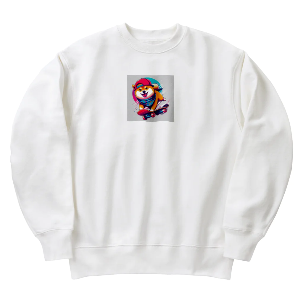 TokyoKimchiの柴犬ウニのスケボー Heavyweight Crew Neck Sweatshirt