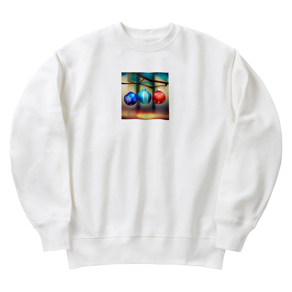 千裕アトリエ（いつもありがとう）のクリスマスオーナメント（Christmas Ornaments） Heavyweight Crew Neck Sweatshirt