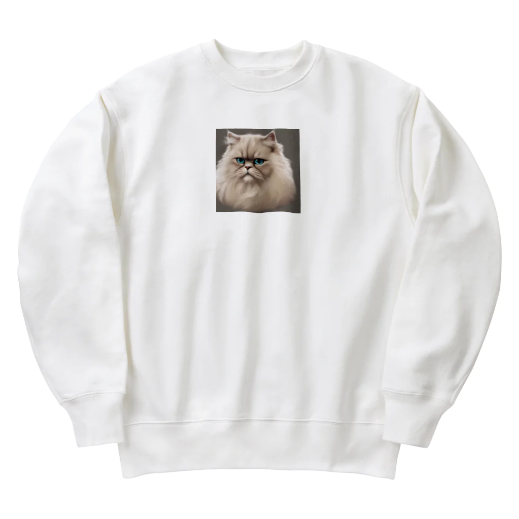 千裕アトリエ（いつもありがとう）のペルシャキャット（Persian Cat） Heavyweight Crew Neck Sweatshirt