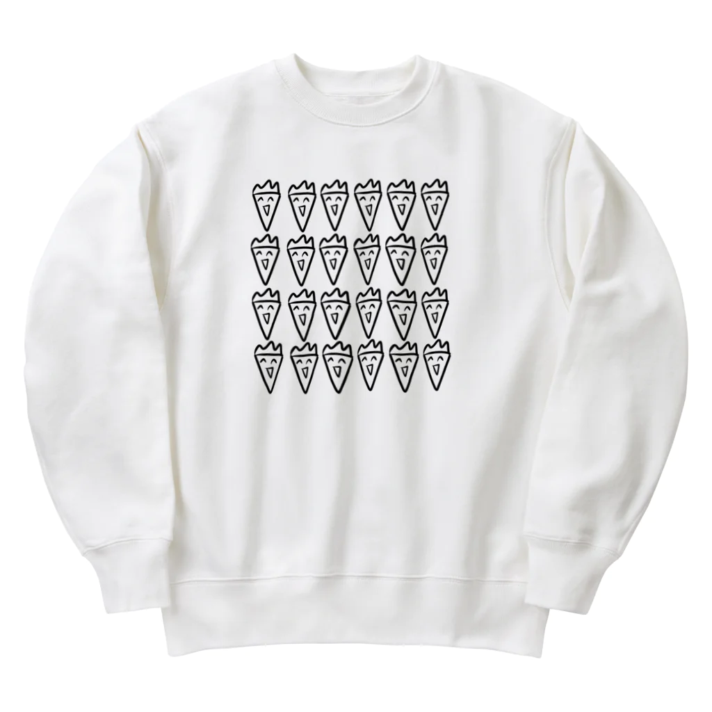 落書きの隠れ家のハプププ Heavyweight Crew Neck Sweatshirt