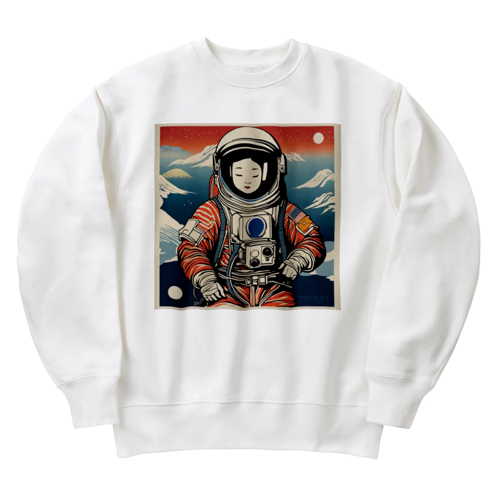 宇宙開発デザイン科のスペース芸子 Heavyweight Crew Neck Sweatshirt