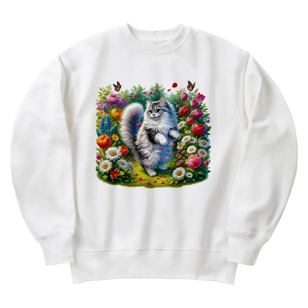 Nekonan Itemsの花園のプリンセスキャット Heavyweight Crew Neck Sweatshirt