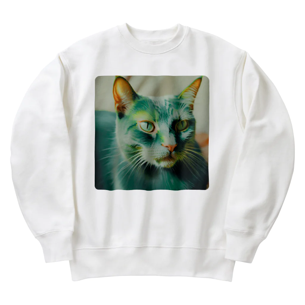 ikkyuu193のえめぐりきゃっと Heavyweight Crew Neck Sweatshirt