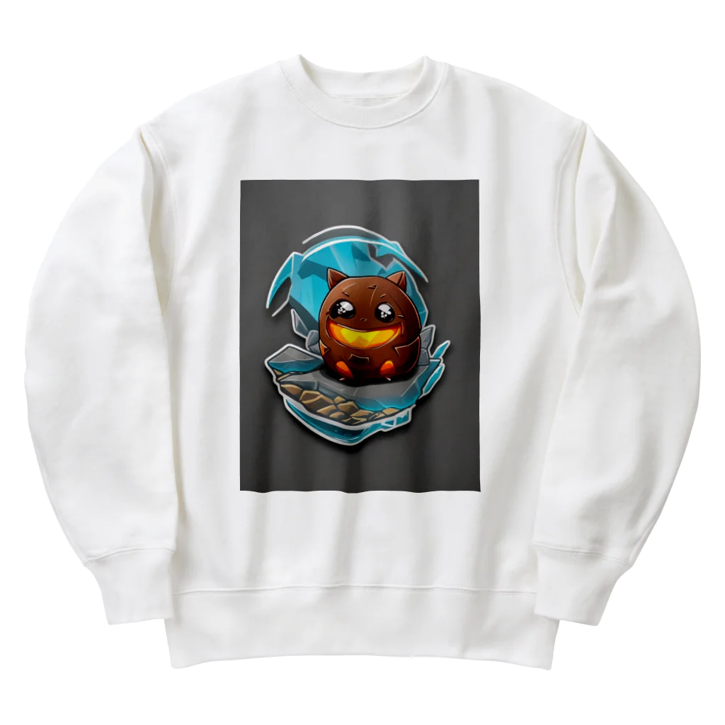 suke-maruruの石焼きいもくん Heavyweight Crew Neck Sweatshirt