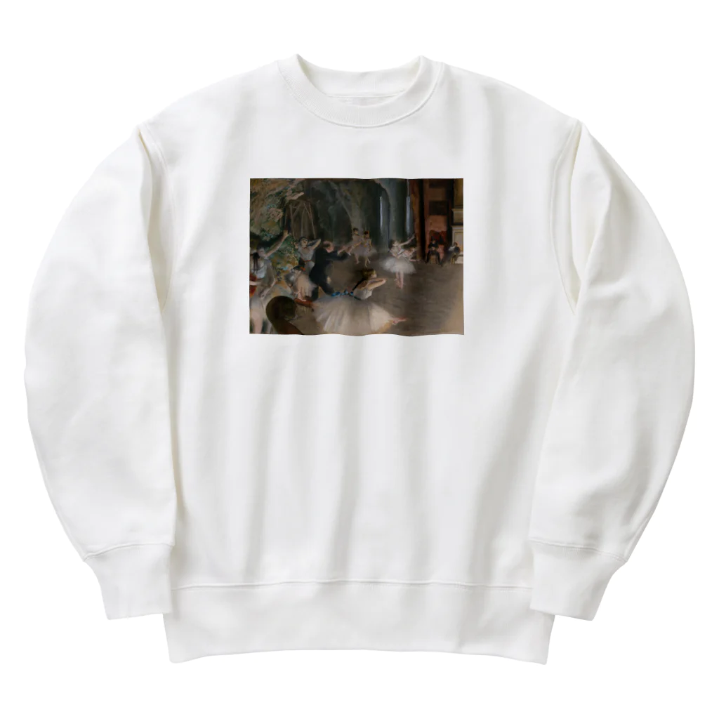 名画館のドガ「舞台のバレエ稽古」　エドガー・ドガの絵画【名画】踊り子シリーズ Heavyweight Crew Neck Sweatshirt