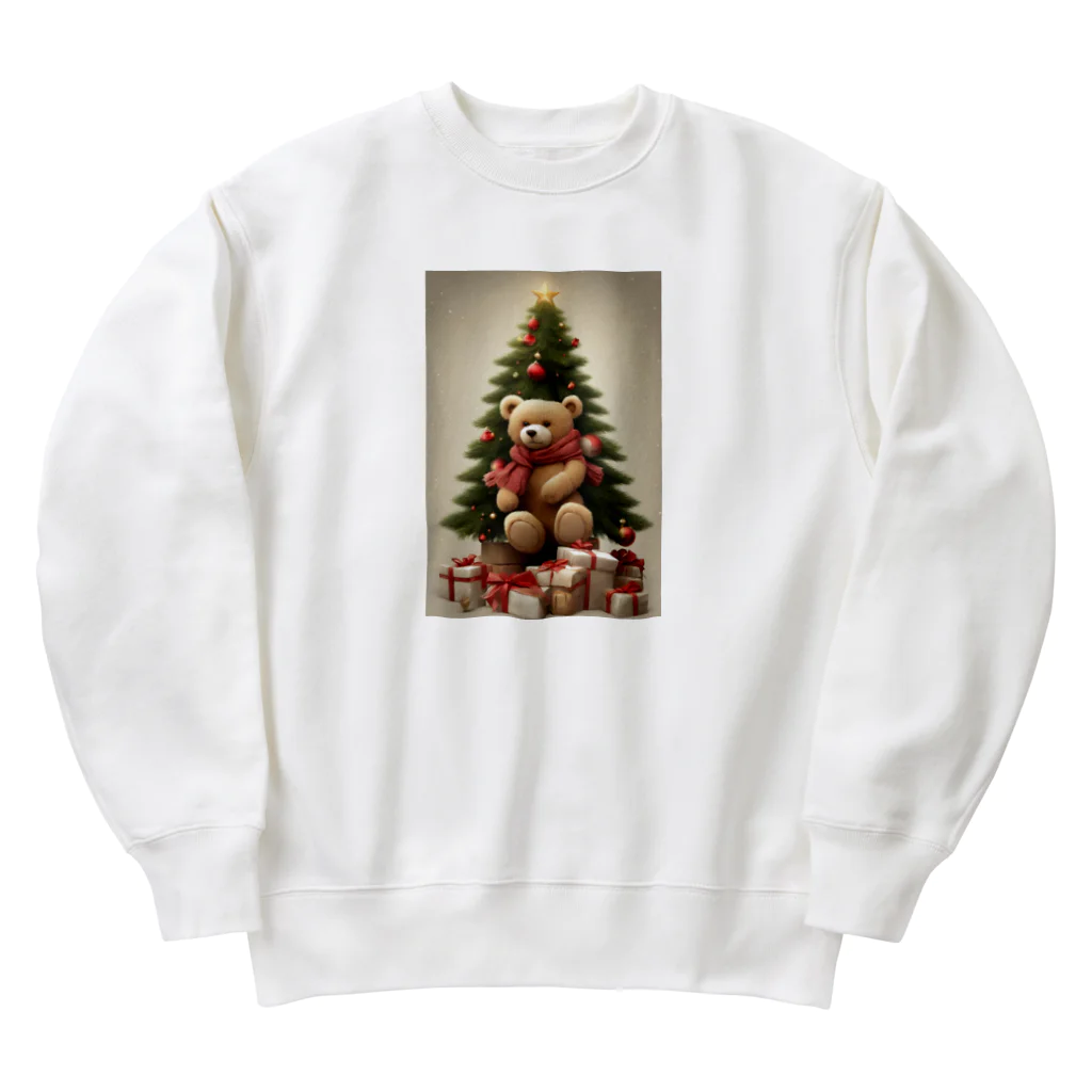 규리shopのクリスマス テディーベアの思い出 Heavyweight Crew Neck Sweatshirt