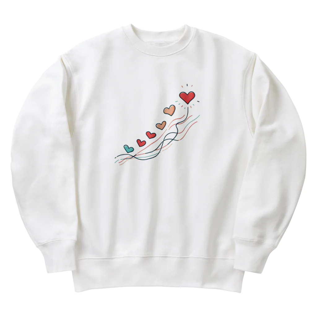 終わらない夢🌈の軽やかに舞うハート🩷 Heavyweight Crew Neck Sweatshirt